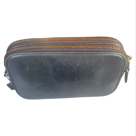 Coach Classic Quilt Black and Cream Exotic Embossed Crossbody Leather Clutch Bag - Picture 4 of 10